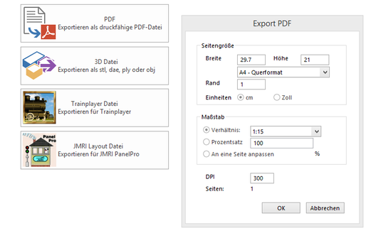 AnyRail 6 mit pdf-Export