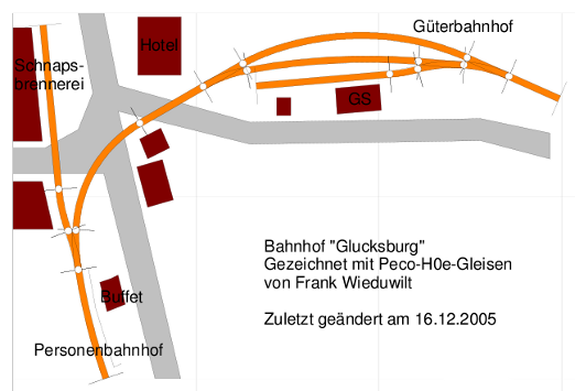 Gleisplan von Glucksburg
